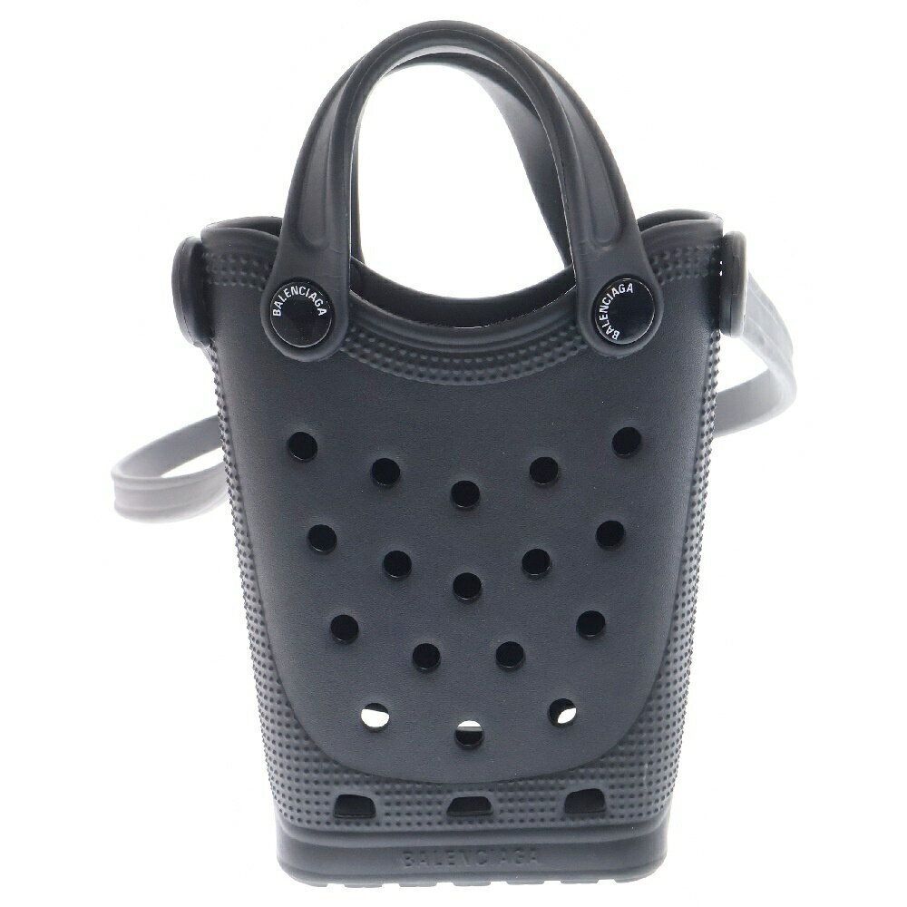 BALENCIAGA Crocs Phone Holder Shoulder Bag Black
